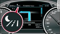 Displej: symbol při neviditelném infračerveném obrazu